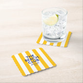 Der Beach Club Sorrento Yellow Cabana Strip Untersetzer (Vor Ort)