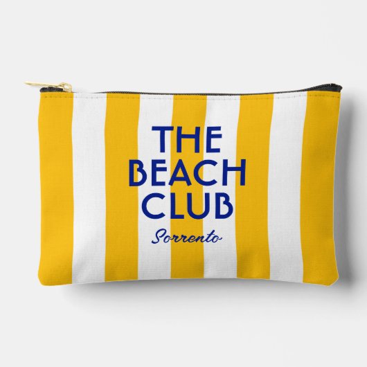 Der Beach Club Sorrento Yellow Cabana Strip Zubehörtasche (Vorderseite)