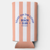 Der Beach Club Toast am rosa Ufer Selters Dosenkühler (Rückseite)