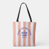 Der Beach Club Toast am rosa Ufer Tasche (Rückseite)