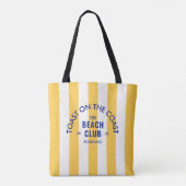 Der Beach Club Toast auf dem gelben Küstenstrich Tasche (Rückseite)