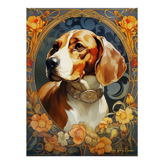 Der Beagle Dog 003 - Natalia Mucha Poster (Vorderseite)