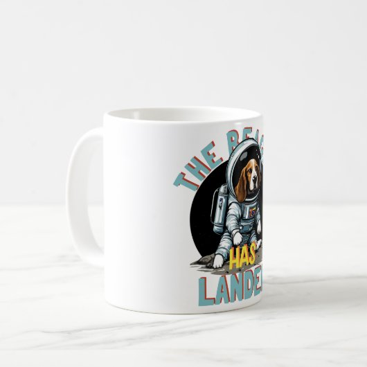 Der Beagle ist gelandet Kaffeetasse (Vorderseite Links)