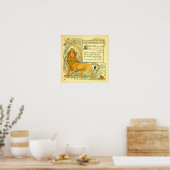 Der beängstigende Löwe Walter Crane ist öffentlich Poster (Küche)