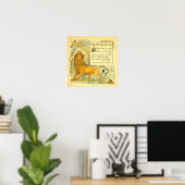 Der beängstigende Löwe Walter Crane ist öffentlich Poster (Heimbüro)