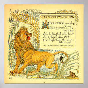 Der beängstigende Löwe Walter Crane ist öffentlich Poster