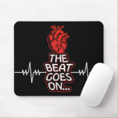 Der Beat wird rot für Herzerkrankungen in Waren Mousepad (Mit Mouse)
