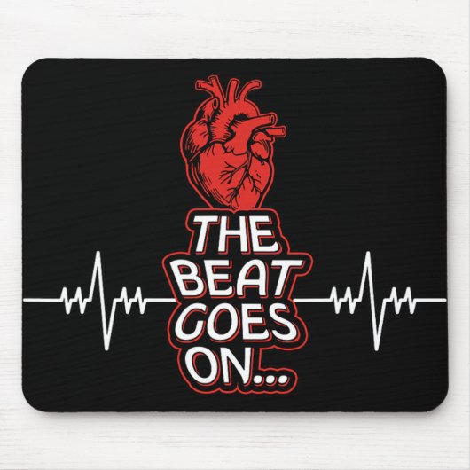 Der Beat wird rot für Herzerkrankungen in Waren Mousepad (Vorne)