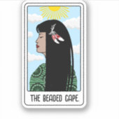 Der beatete Kap-Indigene Vinyl-Aufkleber Aufkleber (Vorderseite)