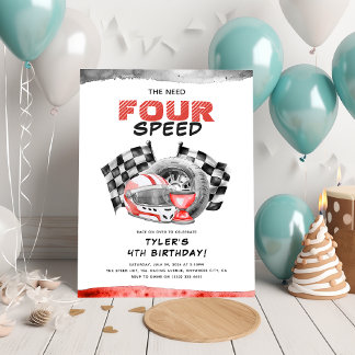 Der Bedarf an vier Geschwindigkeiten Little Racer  Einladung