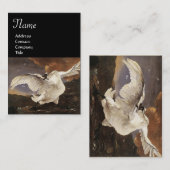 Der bedrohte Schwan Visitenkarte (Vorne/Hinten)