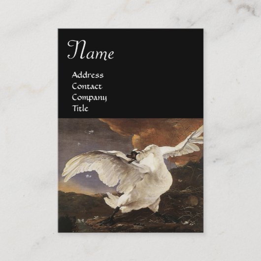 Der bedrohte Schwan Visitenkarte (Vorderseite)
