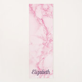 Der bedruckte, elegante, weiche, rosafarbene Marmo Yogamatte (Vorderseite)