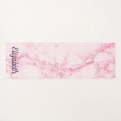 Der bedruckte, elegante, weiche, rosafarbene Marmo Yogamatte (Vorderseite (Horizontal))