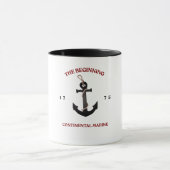 Der Beginn Continental Marine 1775 Patriotisch Tasse (Zentrum)