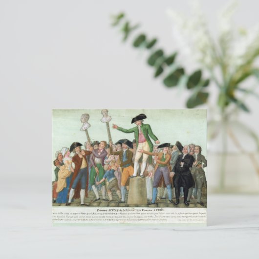 Der Beginn der Französischen Revolution Postkarte (Stehend Vorderseite)