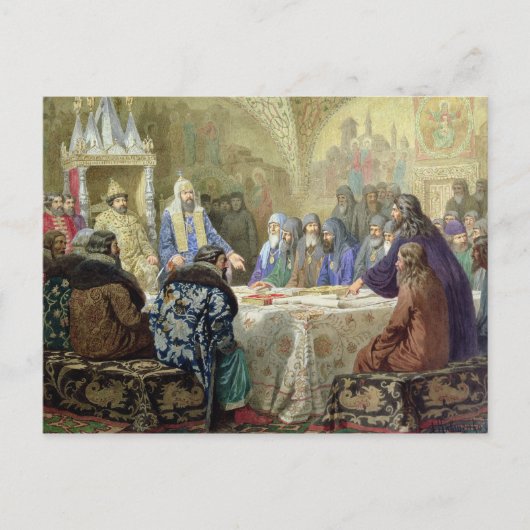 Der Beginn der kirchlichen Dissidenz in Russland Postkarte (Vorderseite)