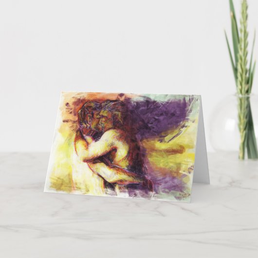 Der Beginn der Liebe Feiertagskarte (Vorderseite)