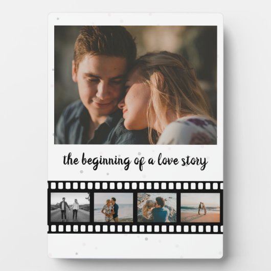 Der Beginn einer Liebe Story 5 Fotos Plaque Fotoplatte (Vorderseite)