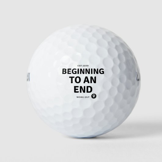 Der Beginn eines End Workout Golfball (Vorderseite)