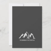 der Beginn unseres Abenteuer-Save the Date Fotos Einladung (Rückseite)