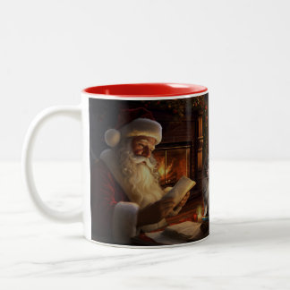 Der Begleiter des Weihnachtsmanns Zweifarbige Tasse