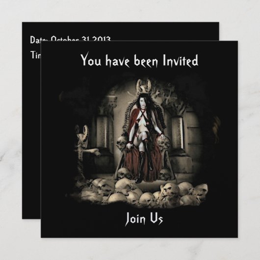 Der Behalt Vampire Halloween Einladung 1 (Vorne/Hinten)