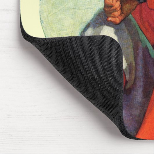 Der behaltene Golfspieler wartete Mousepad (Ecke)