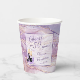 Der Beifall zu 50 Jahren Lavender Gold Geburtstag Pappbecher