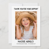 Der Beistand des modernen Kindes dankt Ihnen Foto  Dankeskarte (Vorderseite)