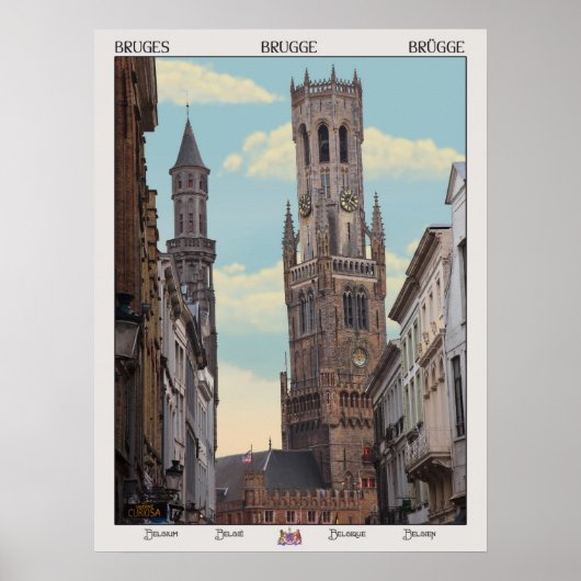 Der Belfry in Brügge Poster (Vorne)