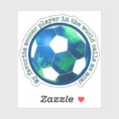 Der beliebte Fußballspieler in der Welt nennt mich Aufkleber (Blatt)