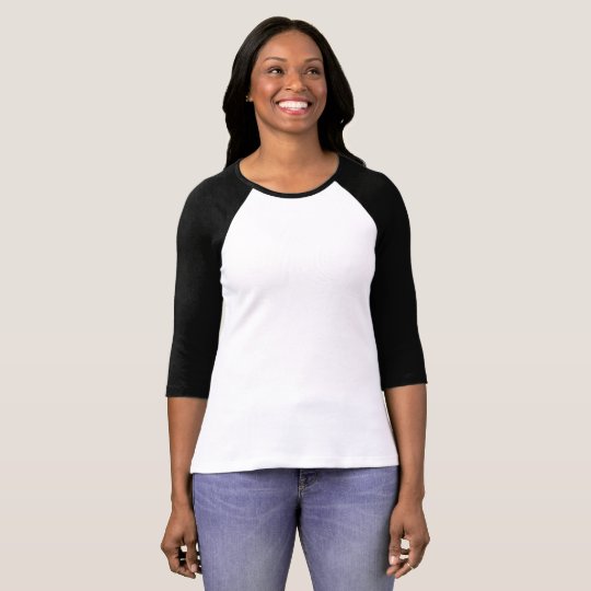 Bella+Canvas Raglan-Shirt mit dreiviertellangen Ärmeln für Frauen
