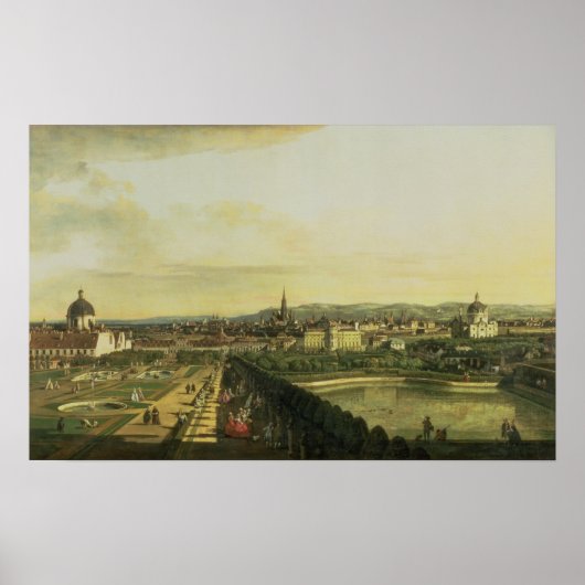 Der Belvedere aus Gesehen, Wien Poster (Vorne)