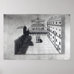 Der Belvedere Court in Old St. Peter's Rome Poster