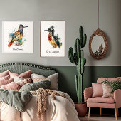 Der bemalte Runner, Wasserfarbenwegläufer nach Maß Poster