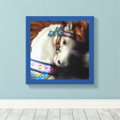 Der bemalte Vergnügungspark Reiten 7 Leinwanddruck (Insitu (Holzboden))