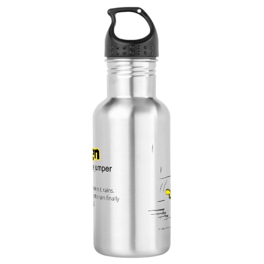 Der Ben-Wasserflasche der Cartoon-Fassstudios Edelstahlflasche (Rückseite)