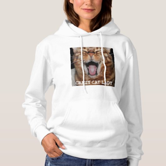 Der bengalische Hoodie "VERRÜCKTE CAT-DAME " der (Vorderseite)