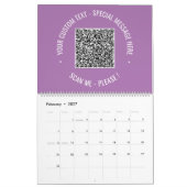 Der benutzerdefinierte QR-Code-Textkalender Wählen Kalender (Feb 2027)