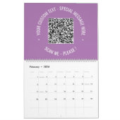 Der benutzerdefinierte QR-Code-Textkalender Wählen Kalender (Feb 2026)