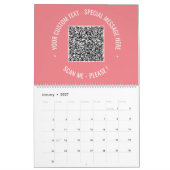 Der benutzerdefinierte QR-Code-Textkalender Wählen Kalender (Jan 2027)