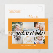 Der benutzerdefinierte Text 6 Fotos sammelt univer Postkarte (Vorne/Hinten)