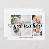 Der benutzerdefinierte Text 6 Fotos sammelt univer Postkarte (Vorne/Hinten)