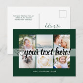 Der benutzerdefinierte Text 6 Fotos sammelt univer Postkarte (Vorne/Hinten)