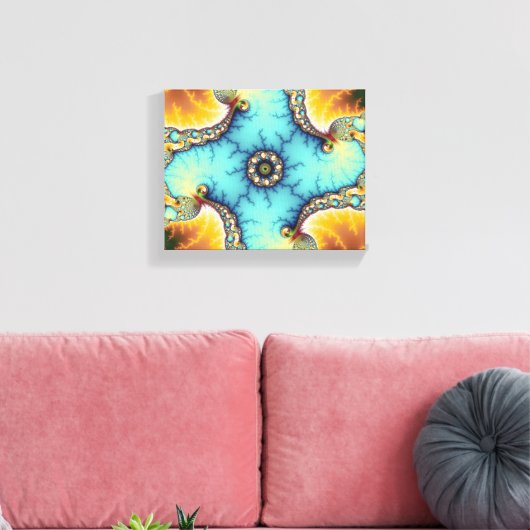 Der Beobachter - Fraktal Leinwanddruck (Insitu (Wohnzimmer))