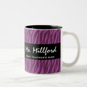 Der BERATER des besten LEHRERS lila und schwarze Zweifarbige Tasse