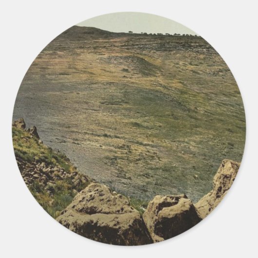 Der Berg der Beatitudes (d.h. Kafernaum, Israel) Runder Aufkleber (Vorderseite)