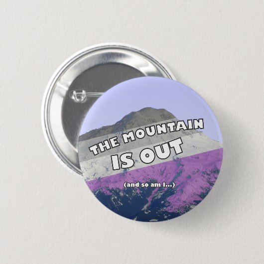 Der Berg ist heraus (und also asexualer Knopf Button (Vorne & Hinten)