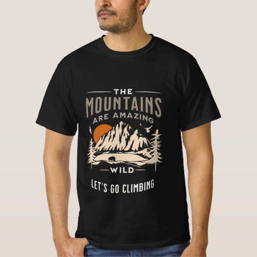 Der Berg ist phantastisch l wilde Coole schwarze M T-Shirt (Vorderseite)